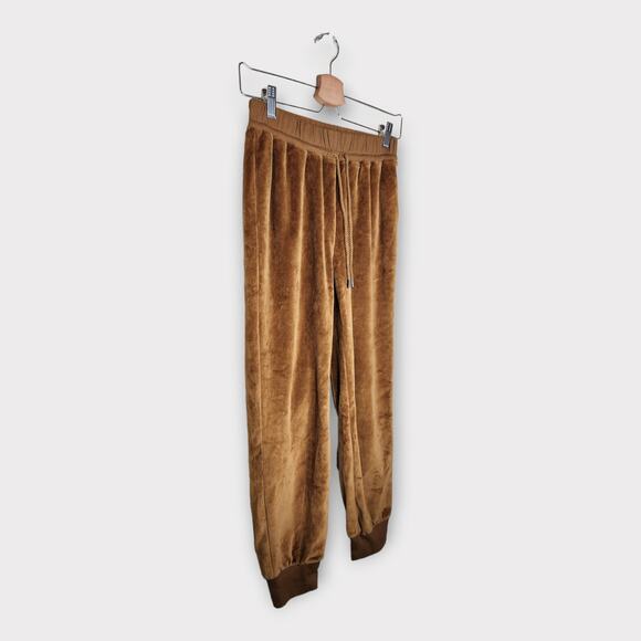 NEW Madewell Women's Joggers Bronze Newark Drawstring Pants Small Comfy Velvet - Picture 3 of 6